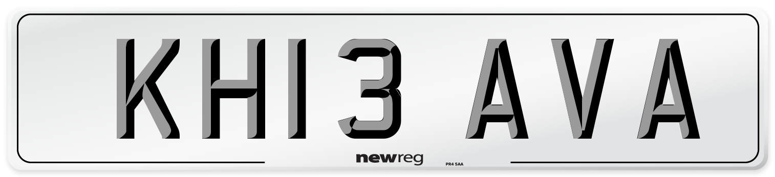KH13 AVA Number Plate from New Reg
